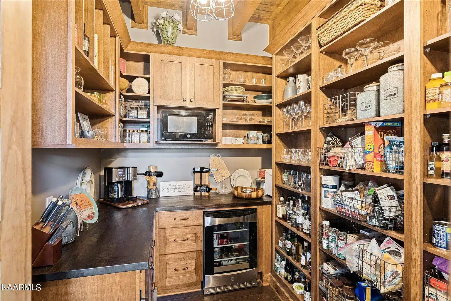 Ideal Pantry with great storage areas for appliances and goods to keep things uncluttered in the kitchen area