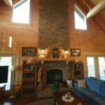 log home stone fireplace scaled